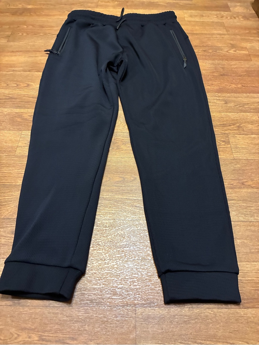 Women’s/Men’s/Unisex Fleece Lined Black Performance Jogger Pants